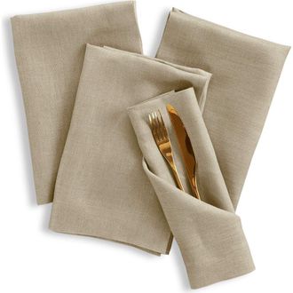 Solino Home Linen Dinner Napkins - Fete, 20 x 20 in Vintage Khaki at Nordstrom, Size Large