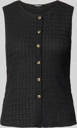 Only Slim Fit Weste mit Seersucker-Struktur Modell ILSE in Black, Gr&ouml;&szlig;e XL