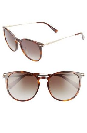 Longchamp Roseau 54mm Round Sunglasses in Havana/Khaki at Nordstrom Rack