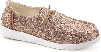 Corkys Footwear Womens Kayak Casual Shoes In Rose Gold Glitter