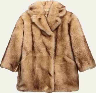 Prada Lamb Shearling Oversized Coat