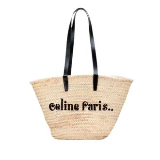Celine Pre-owned Tote Bags, female, Beige, Size: ONE SIZE Pre-owned Raffia Tote Bag