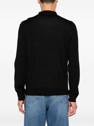 Paul Smith Wool Polo Shirt - Black
