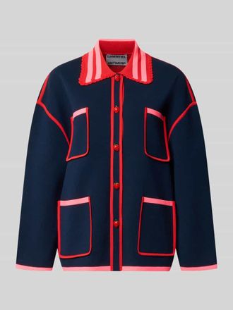 Essentiel Relaxed Fit Strickjacke mit Viskose-Anteil Modell KOKORICO in Marine, Gr&ouml;&szlig;e XL