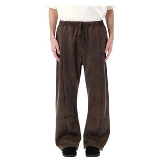 Fear of God Wide Trousers, male, Brown, Size: XL Suede Fleece Flare Pant