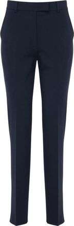 Max Mara Ermes Broeken - Dames - Slim Fit Broeken - Blauw - M - Broeken