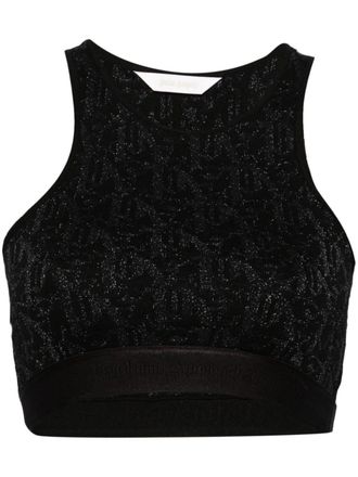 Palm Angels Monogramm-Jacquard-Crop-Top