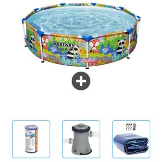 Bestway Piscina Bestway Steel Pro Redonda - Animales - 274x66 Cm - 6-piezas S22317