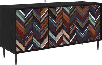 vidaXL Mueble De Tv Ommen 102 X 33 X 51 Cm Roble Negro Vidaxl