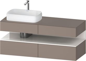Duravit Duravit - Qatego Consola Mueble Bajo Lavabo, 2 Cajones, 2 Cajones