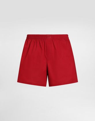 Dolce & Gabbana Cotton Poplin Boxers - Man Underwear And Loungewear Red 3