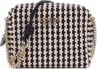 Guess Mirema Woven Mini Crossbody - Dames - Schoudertassen - Zwart - ONE Size - Leer - Tassen