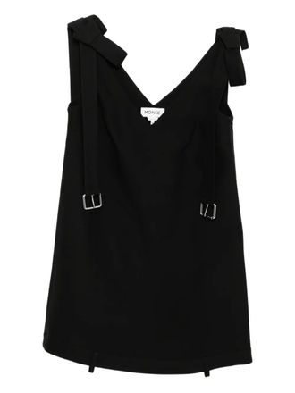 Monse shoulder tie mini dress - women - Polyester/Silk/Wool/Spandex/Elastane - 4 - Black