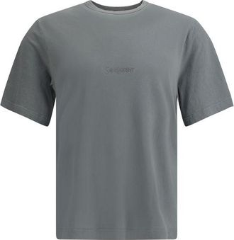 Saint Laurent Bicolor Cotton Mens T-Shirt