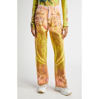 Paolina Russo Tie Dye Baggy Jeans in Mosaic at Nordstrom Rack, Size 8