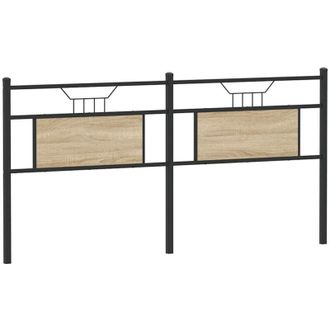 vidaXL Cabecero De Madera De Ingenier&iacute;a Y Acero Roble Sonoma 160 Cm Vidaxl
