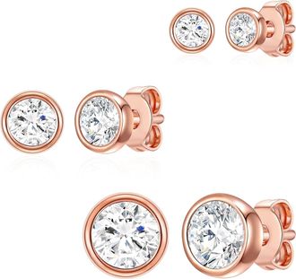 Rafaela Donata Womens Female Sterling Silver Earring - Rose Gold - One Size