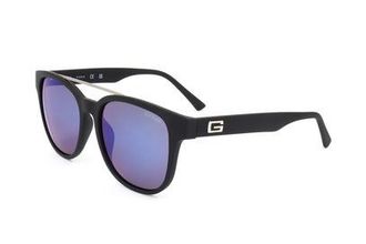 Guess Blue Mirror Square Mens Sunglasses GF5075 02X 56