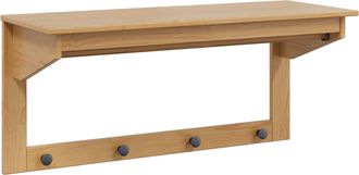 vidaXL Perchero Hill Marr&oacute;n Miel 90 X 35 X 41.5 Cm Pino Macizo Vidaxl