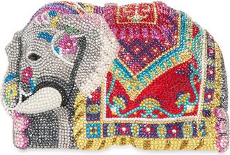 Judith Leiber Elephant Crystal Embellished Clutch in Silver Multi at Nordstrom