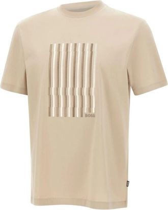 HUGO BOSS Thompson T-shirt - Heren - T-shirts - Beige - XL - Katoen - Tops
