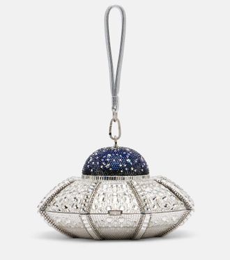 Judith Leiber UFO crystal-embellished clutch