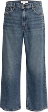 Rag & Bone Andi Ankle Wide-Leg Jeans - Dames - Cropped Jeans - Blauw - W26 - Katoen - Jeans