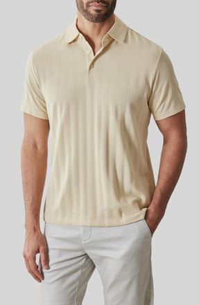 Robert Barakett Caspian Rib Polo in Soft Yellow at Nordstrom, Size Xx-Large