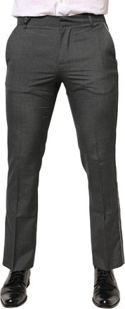Daniele Alessandrini Gray Polyester Formal Dress Trouser Mens Pants (Pre-Owned)