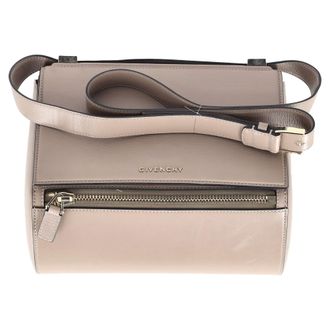Givenchy Givenchy Medium Pandora Box Schoudertas in Beige Leer