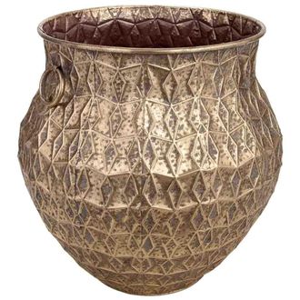 Wanderlust Deco Macetero De Metal Dorado 57.5x56.5x56h Cm