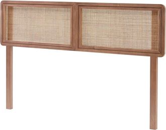 Nordlys Cabecero de 160 en madera y rat&aacute;n