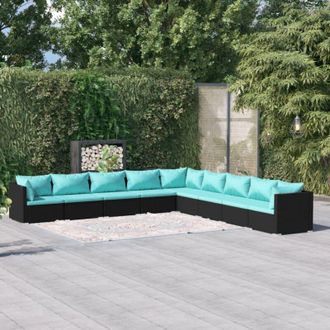 vidaXL Furniture Limited - Set De Muebles De Jard&iacute;n 9 Pzas Y Cojines