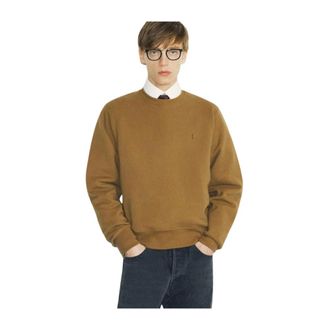 Saint Laurent Base Sweatshirt - Heren - Sweatshirts - Bruin - S - Katoen - Hoodies & sweatvesten