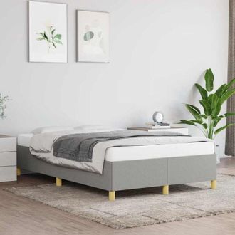 vidaXL Giroletto senza Materasso Grigio Chiaro 120x190 cm in Tessuto - Vidaxl