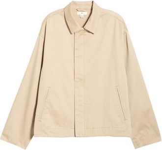 BP. Cotton Twill Zip Jacket in Tan Nantucket at Nordstrom, Size Xx-Large
