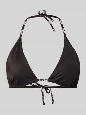 HUGO BOSS Bikini-Oberteil mit Logo-Applikation Modell PURE TRIANGLE in Black, Gr&ouml;&szlig;e XL