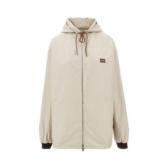 Miu Miu Oversized panama blouson jacket Woman 38