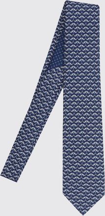 Ferragamo Cravatta in pura seta con stampa grafica a contrasto