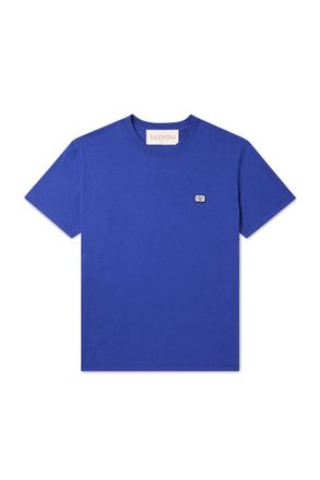 Valentino Garavani Logo-Appliqu&eacute;d Cotton-Jersey T-Shirt