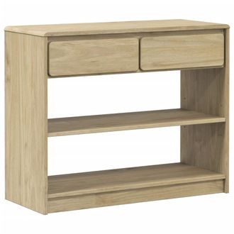 vidaXL Mesa Consola Sauda Madera Maciza De Pino Roble 89,5x36,5x73 Cm Vidaxl