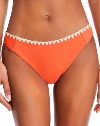 Ramy Brook Womens Iliana Bikini Bottom In Orange/white