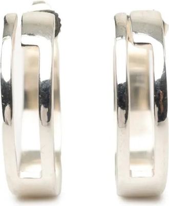 Gucci Orecchini a cerchio G in argento sterling 2000-2015