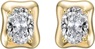 Genevive 14K Diamond Cz Earrings