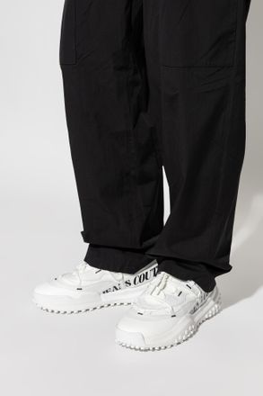 Versace Jeans Couture Sports Shoes With Printed Logo, Mens, White