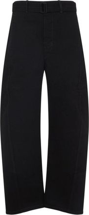 Christophe Lemaire Twisted Belted Black Cotton Pants