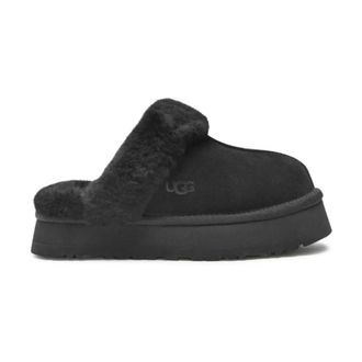 UGG Slippers, female, Black, Size: 8 US Disquette Slippers