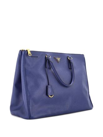 Prada Double Zip Lux Saffiano Leather XL tote bag - Blue