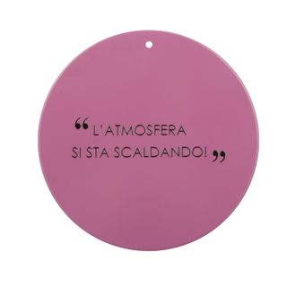 KASANOVA Sottopentola tondo in ceramica malva 20 cm con scritta