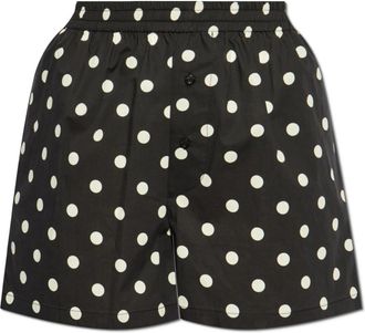 Moschino Shorts met polka dot patroon - Dames - Bermuda - Zwart - S - Katoen - Korte Broeken